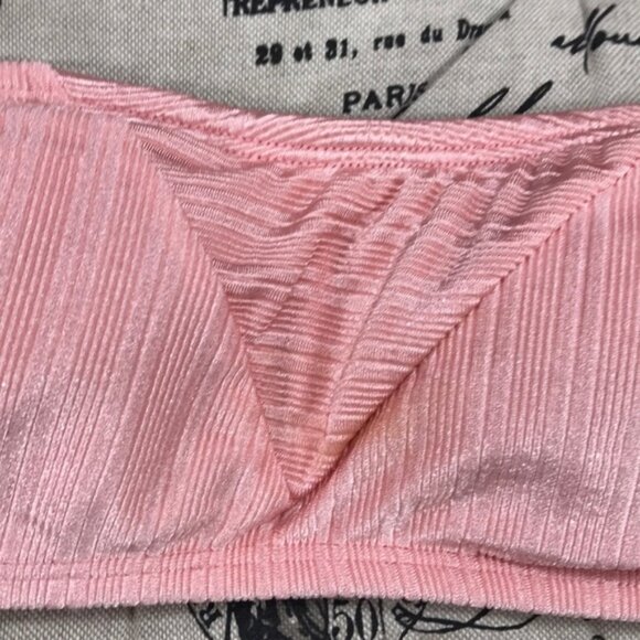 The Bikini Lab Luster Ribbed Bandeau Bikini Top - Picture 6 of 6